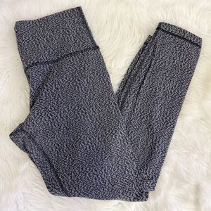 Lululemon High-Rise 7/8 Leggings Black Gray Speckle Print Size 10